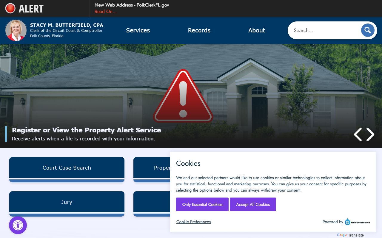 Polk County Divorce Decree source screenshot