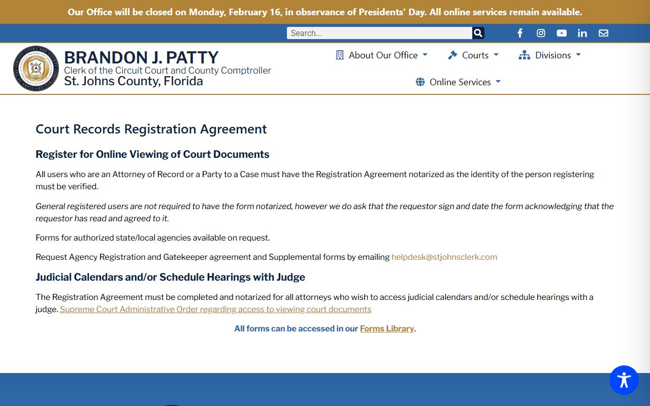 St Johns County Divorce Decree source screenshot