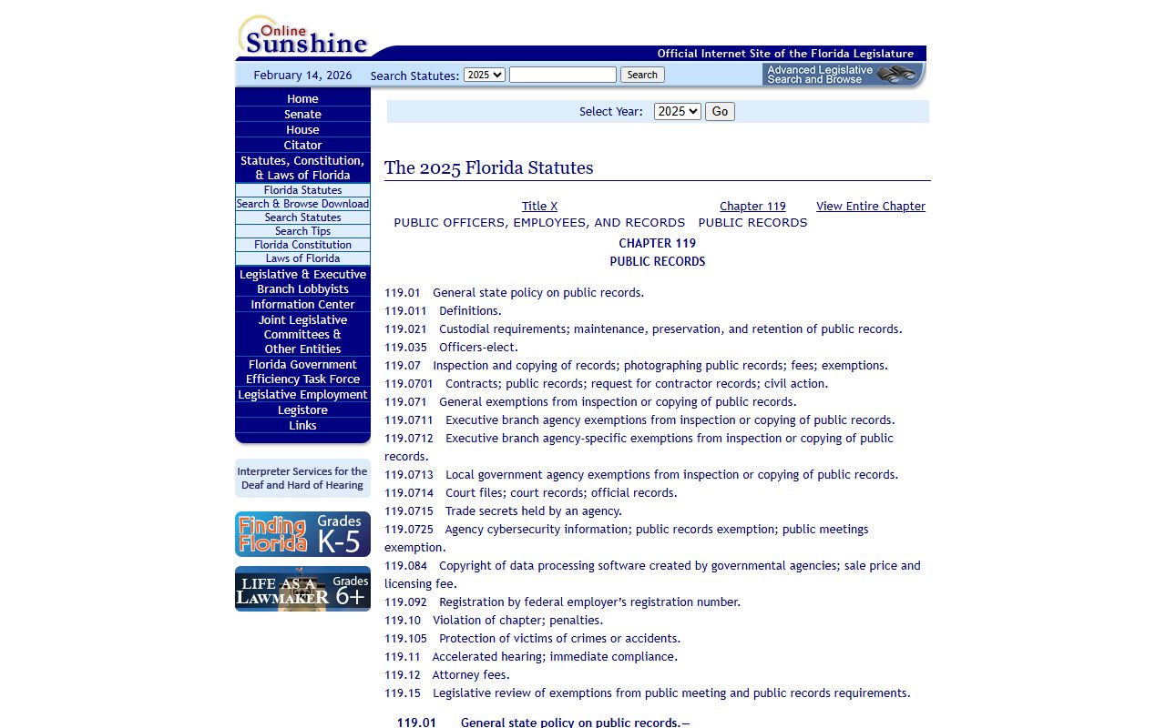 Florida Divorce Decree source screenshot