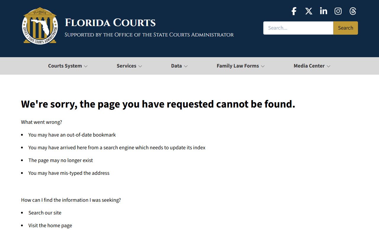 Florida Divorce Decree source screenshot